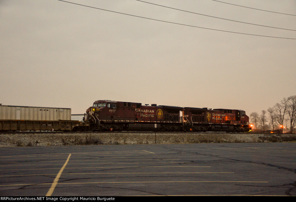 CP AC44CW Locomotives leading a train